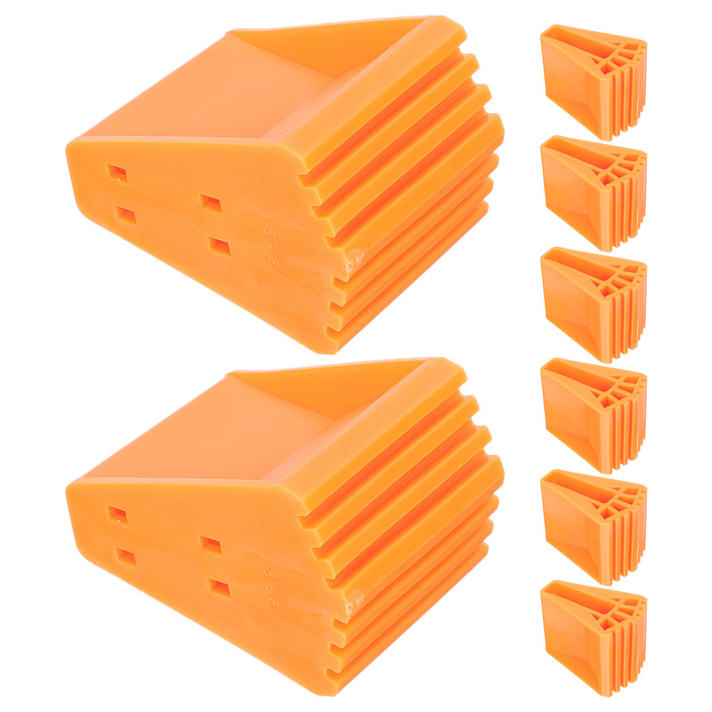 8pcs บันไดลื่นฟุตเปลี่ยนแผ่นยางหมวกสวมใส่ทนทานวัสดุซ่อมบ้านงานก่อสร้าง