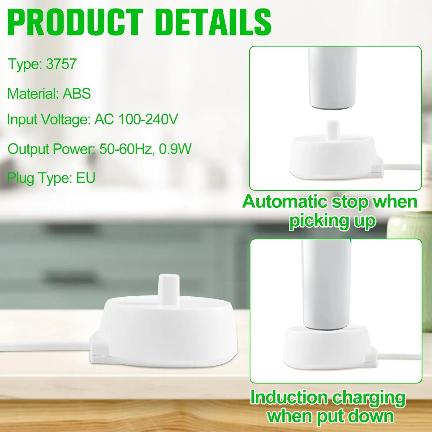 LISI Charger Fit voor Oral B Braun Elektrische Tandenborstel iO Serie 3 4 5 6 1000/3000/5000/7000/7500 Waterdichte Inductieve Basis