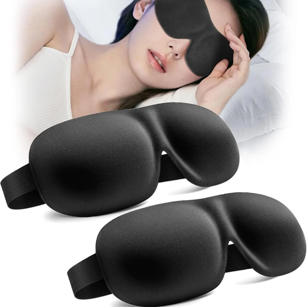Máscara de sono 3d com venda para dormir, máscara de espuma de memória macia para dormir, bloqueio de viagem, luz slaapmasker, capa para os olhos