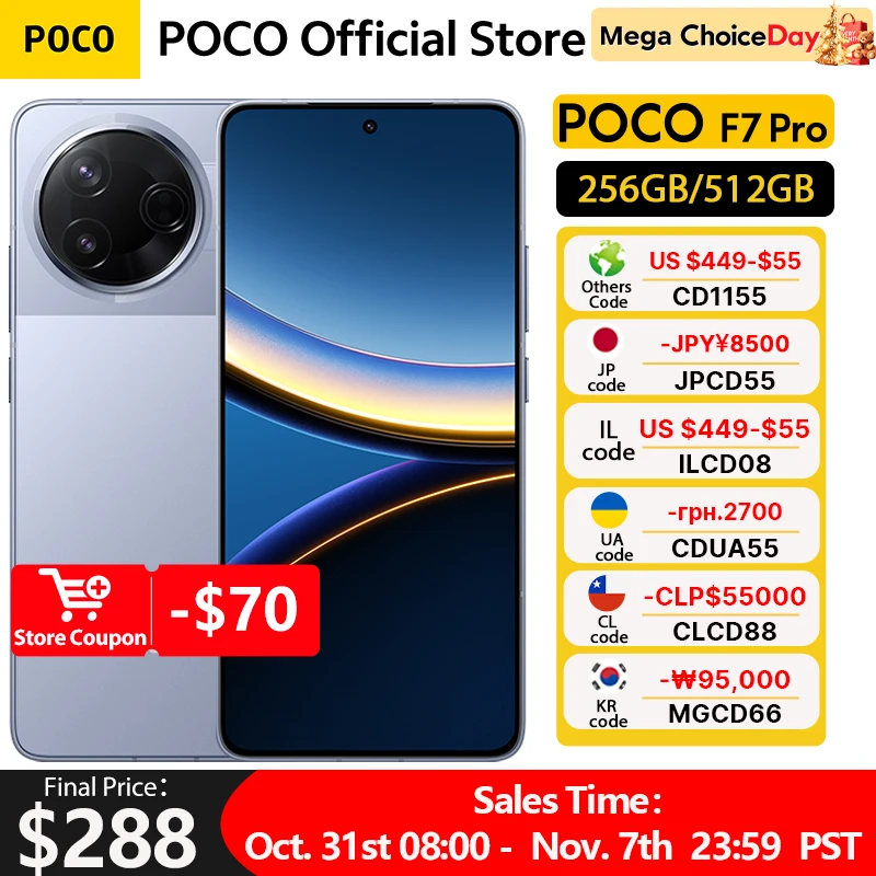 【Brand+】Global Version POCO F7 Pro 5G Snapdragon 8 Gen 3 50MP main camera 6.67 " WQHD+ Flow AMOLED DotDisplay 90W HyperCharge