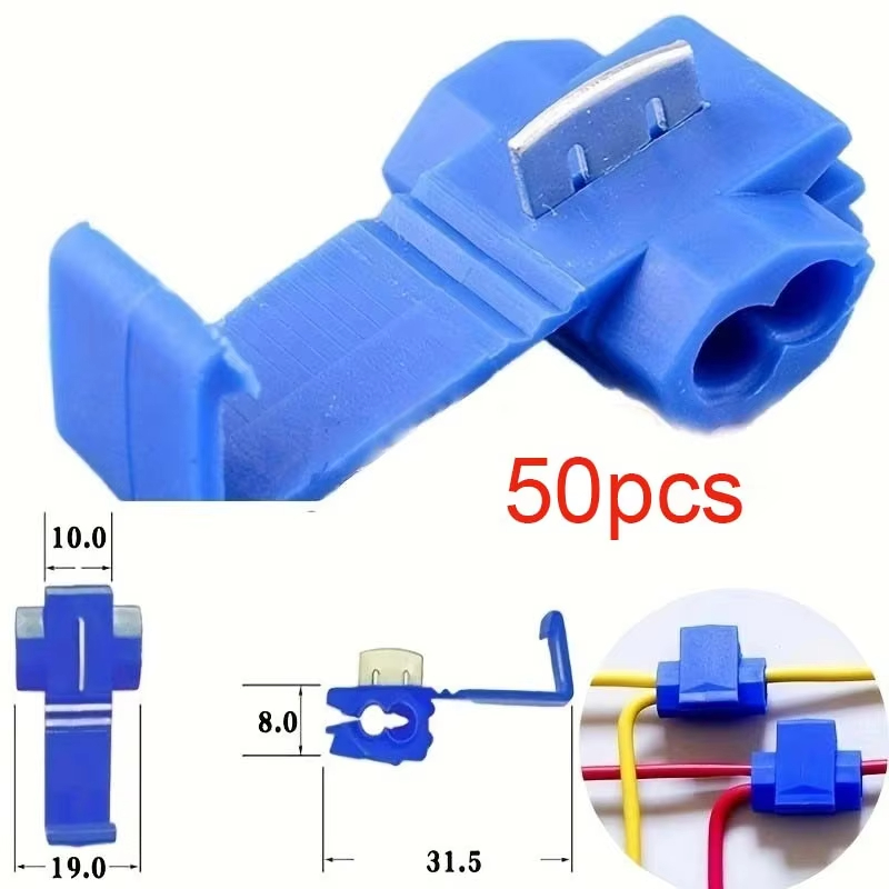 50 Pcs Of Wire And Cable Connectors Electric Quick Connectors Terminal Crimping Without Damage Or Breakage Efficient Connection