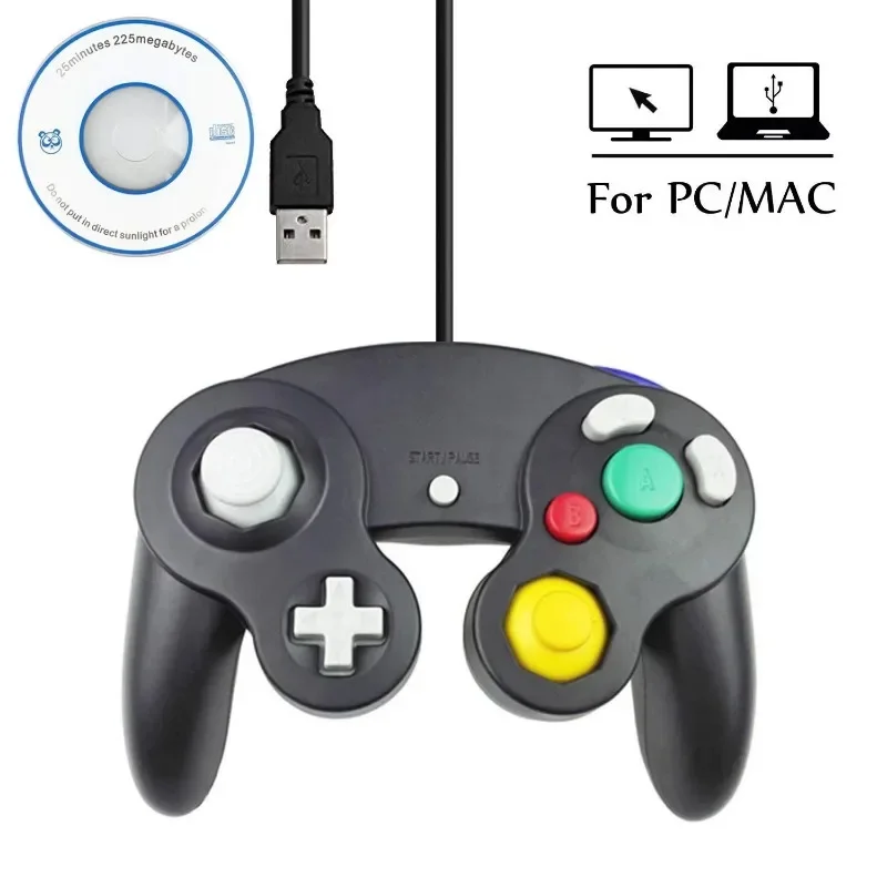 Controlador de juego con cable para GameCube NGC, mando de mando con cable de un solo botón para consola de juegos NGC