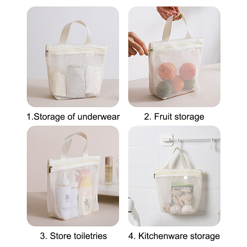 Mesh Make-up Toilettas Opbergzakken Handtassen Draagbare Reizen Wassen Lichaam Douche Gereedschap Organizer Hangende Cosmetische Organizer Pouch