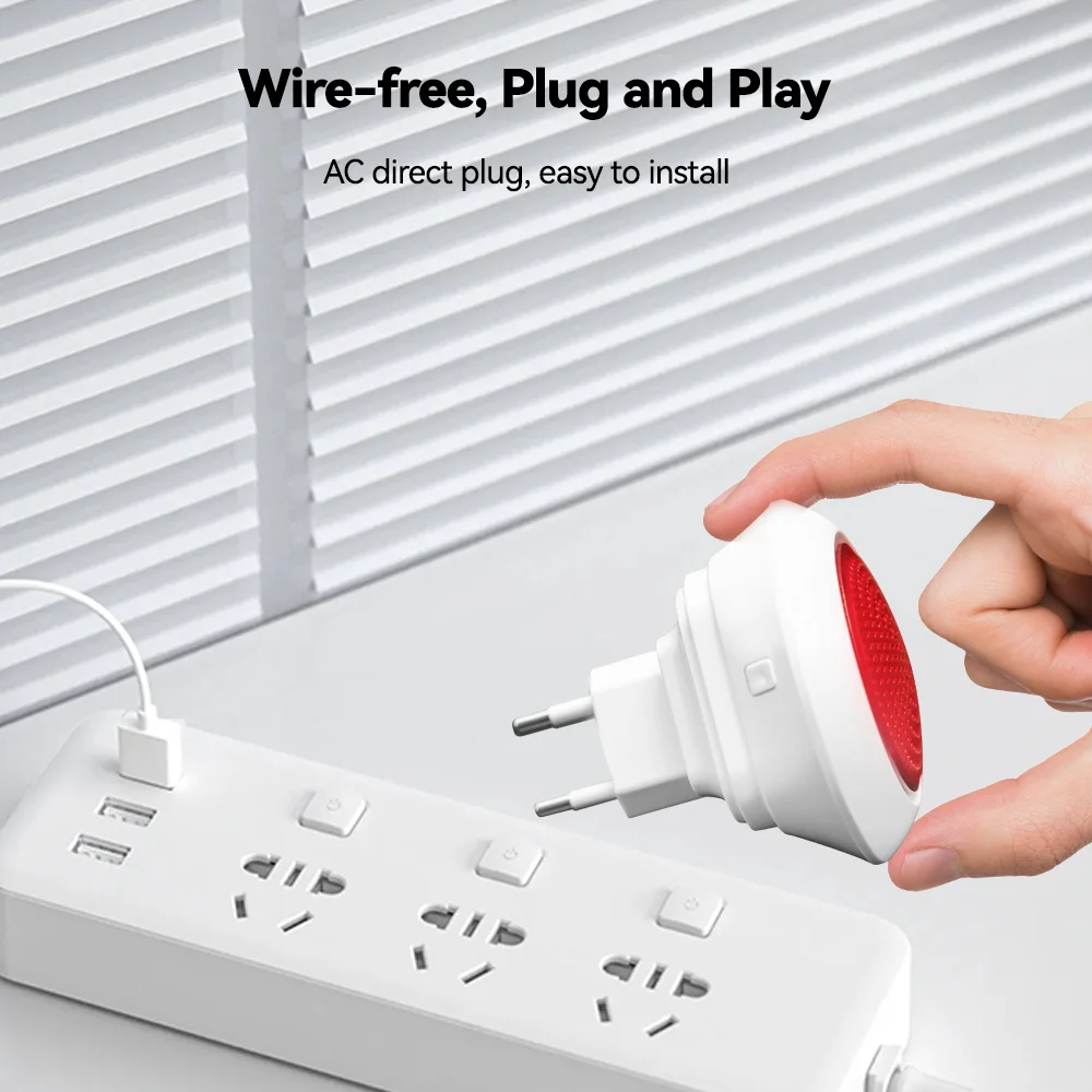 Meian Tuya 100dB Sirene Alarm Draadloze Sirena Alarma Linkage Beveiliging Controle Via Smart Life APP ZigBee 3.0 Gateway