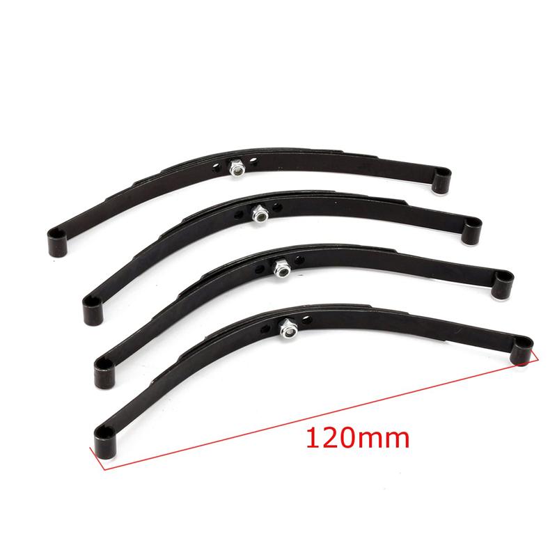 Newest 4Pcs 1/10 Leaf Springs Set HighLift Chassis for 1/10 D90 RC Crawler Car Parts Black