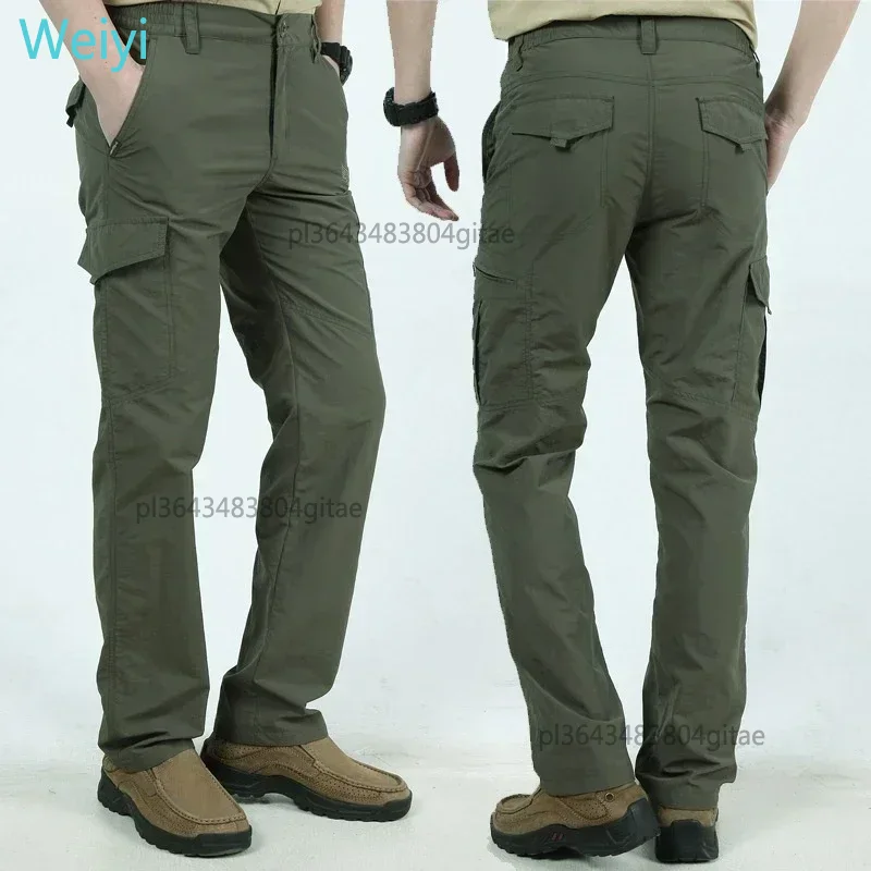 Pantalon Cargo tactique imperméable d'extérieur pour hommes, respirant, décontracté, militaire, Long, séchage rapide, été