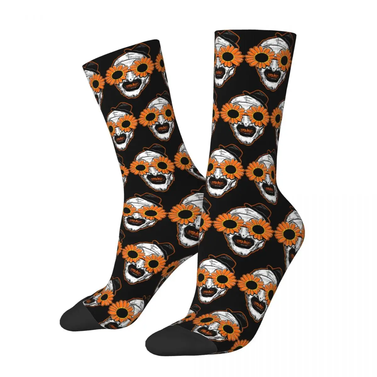 Calcetines The Terrifier Art The Clown para hombre, calcetines cálidos Vintage, calcetines estampados antisudor para monopatín de otoño, regalo de cumpleaños