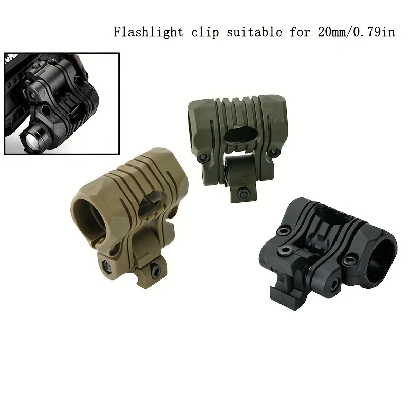 หมวกกันน็อคผู้ถือไฟฉาย 25 มม.พลาสติกหลายมุม Light CLAMP Mount พร้อมประแจด้านข้าง Rail Mount Fast อุปกรณ์เสริมหมวกนิรภัย