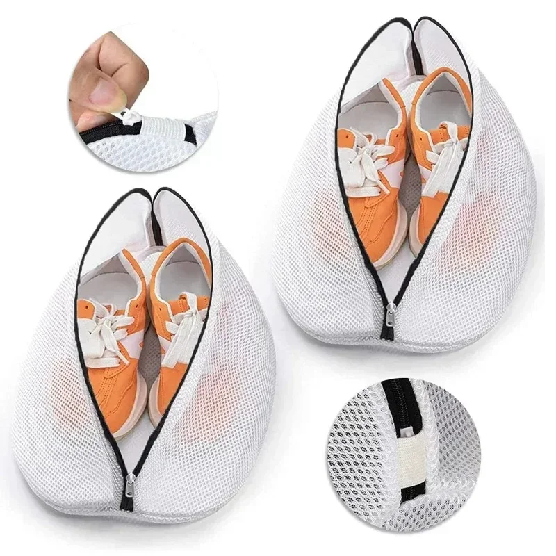 Mesh Wäschesack Waschmaschine Schuhe Tasche mit Reißverschlüssen Reise Schuh Aufbewahrungstaschen Schutzkleidung Aufbewahrungsbox Organizer Taschen