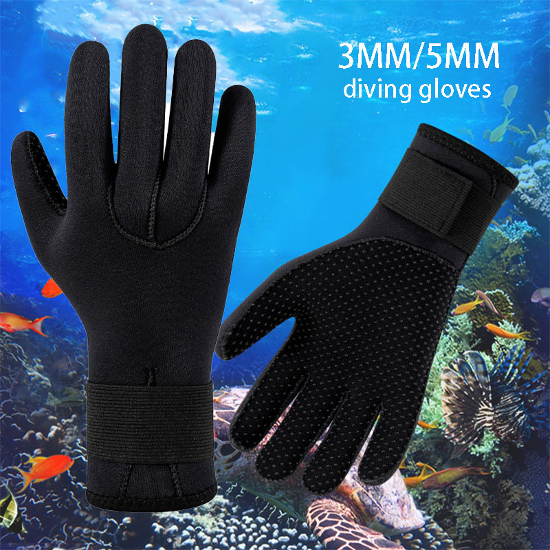 Nuevos guantes de buceo para adultos, guantes térmicos de neopreno de 3mm y 5mm para pesca submarina, guantes antideslizantes para surf, natación, Kayak, remo, snorkel
