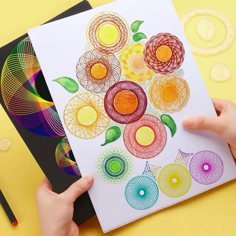 22pcs Spirograph Drawing Toys Set Geometric Ruler Mathematical Roulette Drawing Tools Learning Painting Puzzle Toys Art Tool