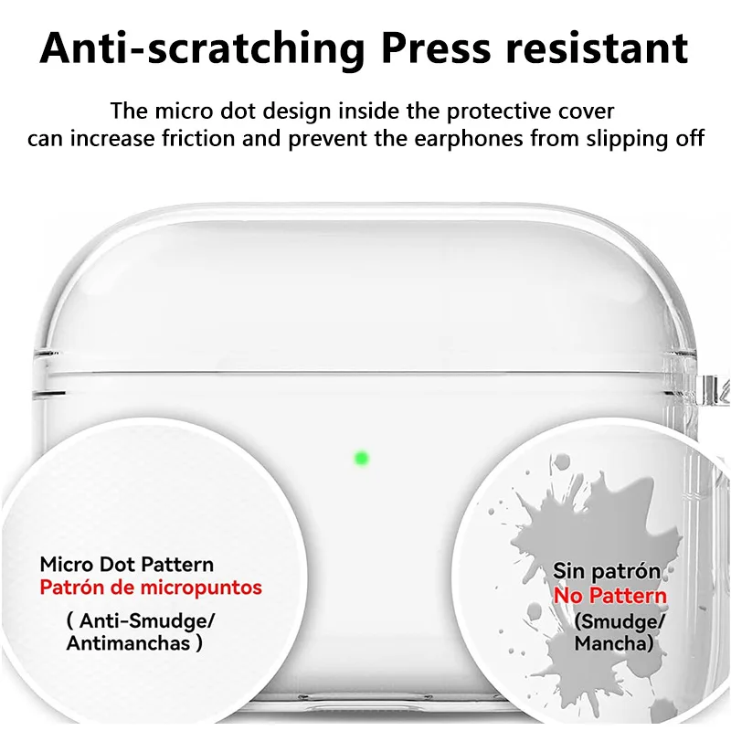 for Airpods Pro 3 Case Accessories Soft TPU Transparent Protective Shockproof Case with Cleaning Kit Keychain for Airpods Pro 3