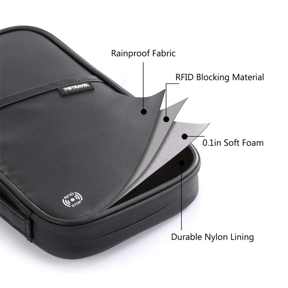 RFID-blokkerende paspoortportemonnee Familiepaspoorthouder Multifunctionele documententas Organisator Reisaccessoires Documententas