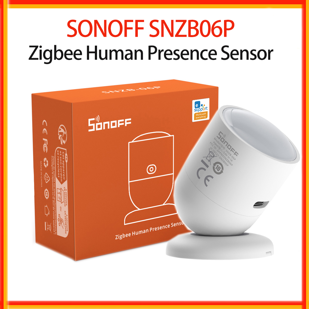 Sonoff SNZB-06P zigbee sensor de presença humana 5.8ghz radar microondas casa inteligente zigbee 3.0 precisa de hub zigbee via ewelink alexa