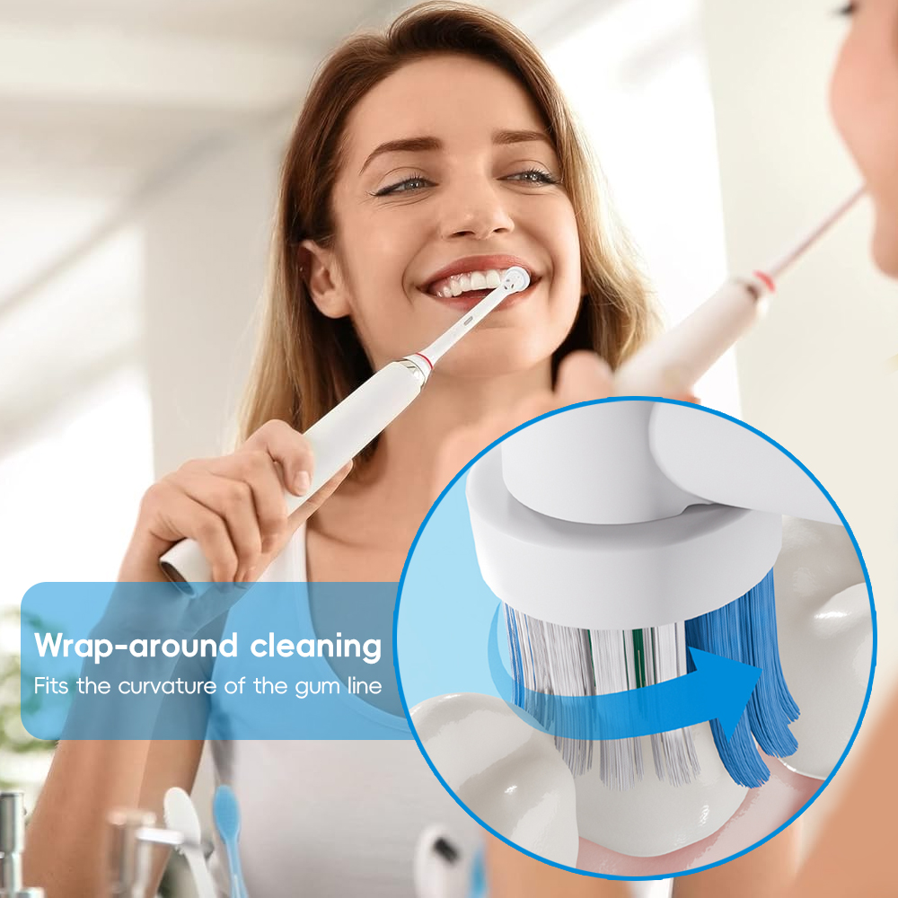 Cabeças de escova de dentes de reposição compatíveis com Oral B Braun Escovas de dentes elétricas Recargas de cabeça de escova 1000 1500 3000 7000 7500 8000