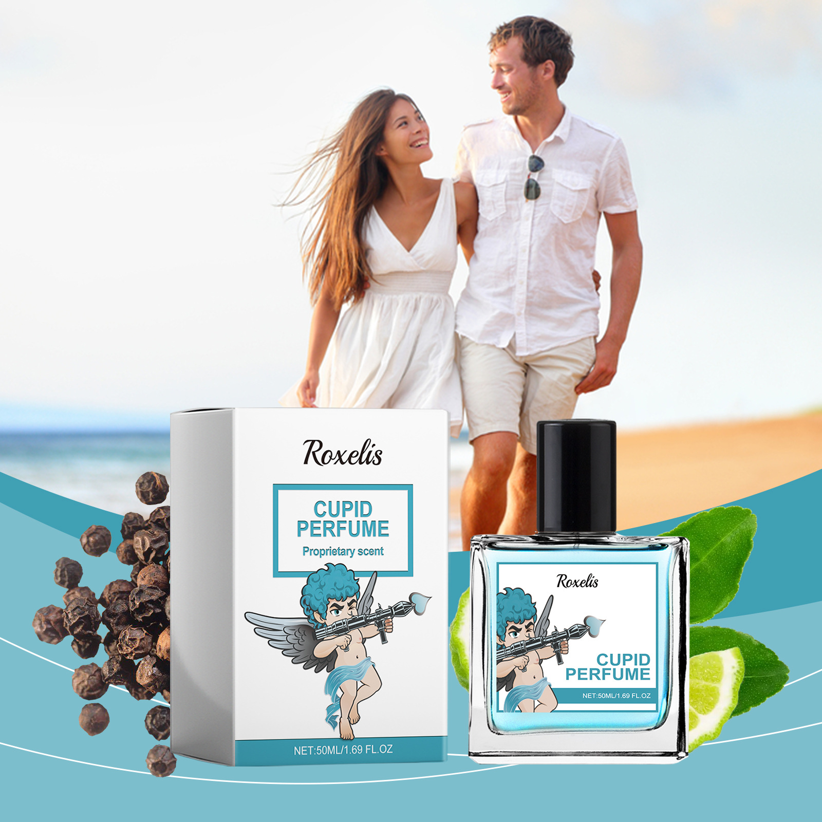 Cupid Charm Parfüm Köln Düfte verbessert Pheromon Licht Duft natürliche Hypnose verlieben sich Körper Duft Spray 50ml