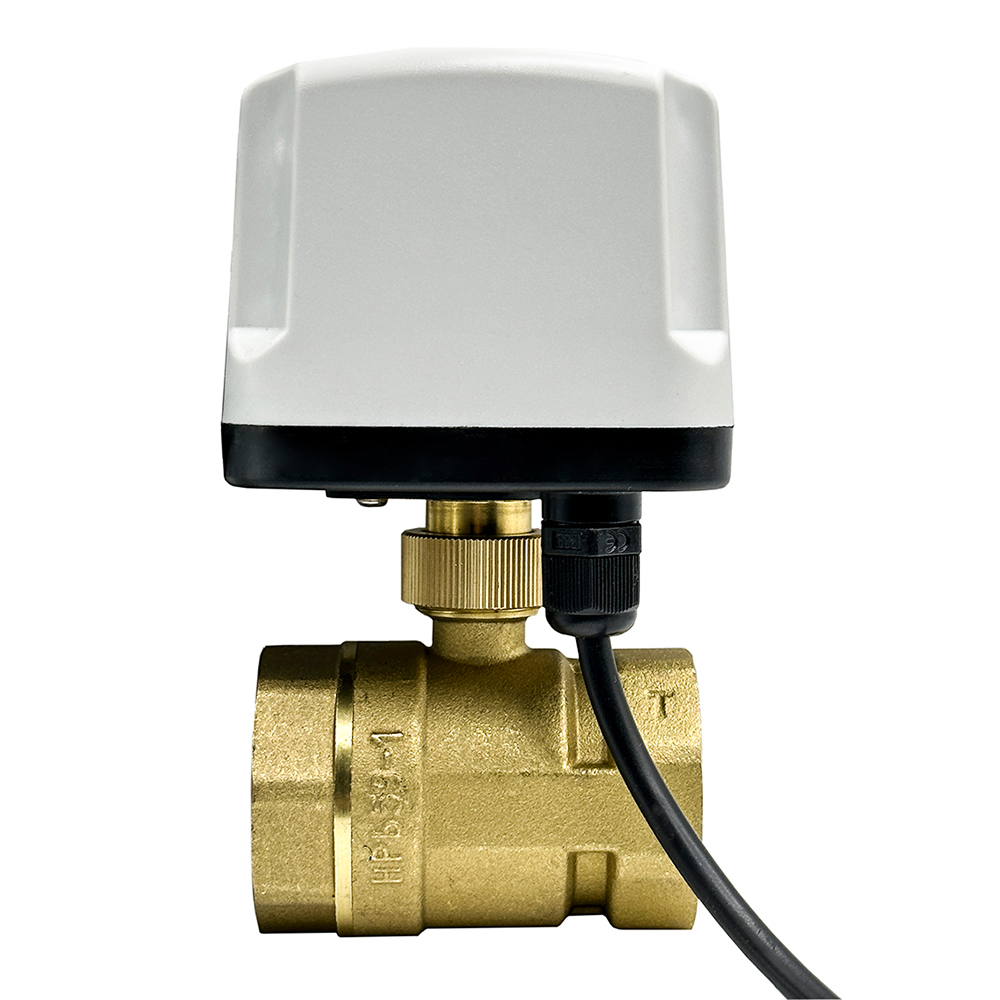 1/2" 3/4" 1" 2" IP65 Waterproof Motorized Ball Valve 3-Wire 2 Control Brass Electric Ball Valve Big Torque Metal Motor