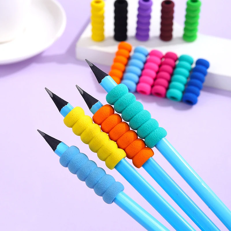 12 stücke Zufällige Farbe Nette Weiche Dämpfung schaum Bleistift Fall Tragbare Touch Stift Griff Fall Anti slip Anti kratzer Schutzhülle