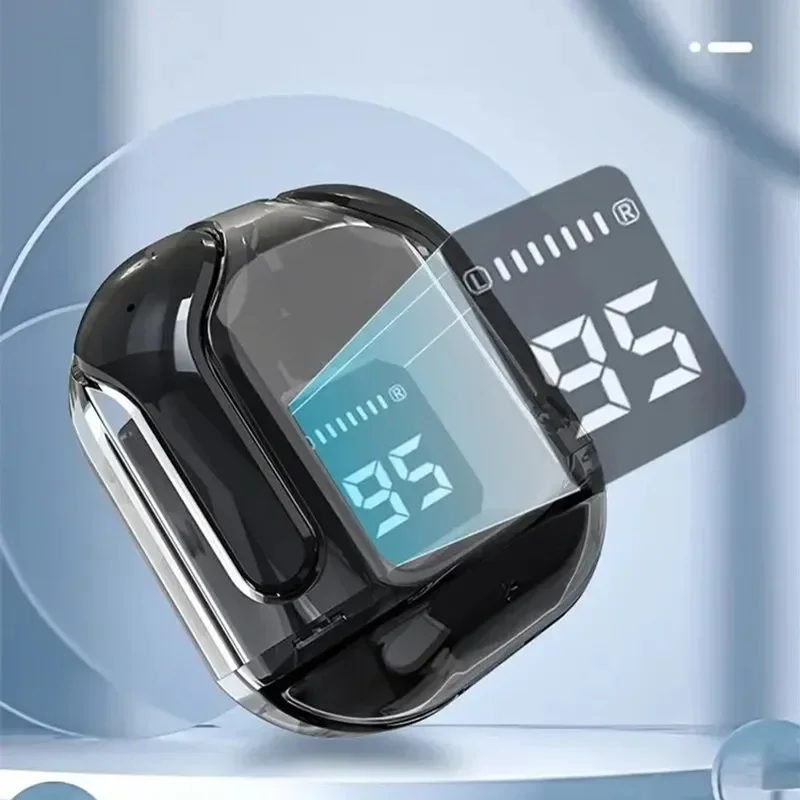 Prawdziwie bezprzewodowy zestaw słuchawkowy Bluetooth z przezroczystą konstrukcją i cyfrowym wyświetlaczem LED Dźwięk stereo Słuchawki TWS do sportu Working-Air 31