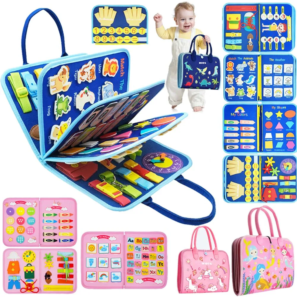 Busy Board Montessori ของเล่นสําหรับเด็กวัยหัดเดิน Busy Book Sensory ก่อนวัยเรียน Early Education การเรียนรู้ Fine Motor Skills ของเล่นเด็ก