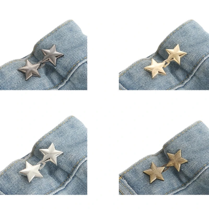 Jean Button Pins verstellbare Taille Schnalle Star Pant Pin kein Näh stern straffen Taille Button Pin Instant Button für Hose
