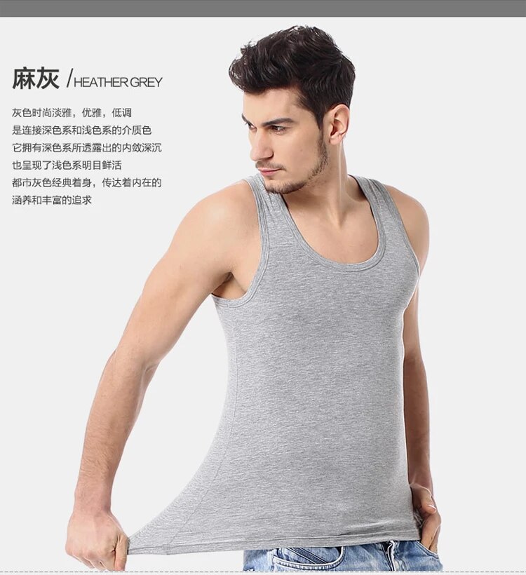 Chaleco de algodón puro para hombre, Top sin mangas, informal, apto para jóvenes, Fitness, 4 estaciones