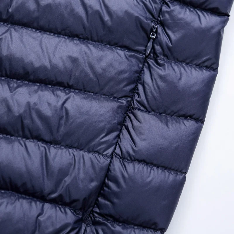 Plus Size Schinteon Mannen Witte Eend Donsjack Ultra Licht Dunne Toevallige Jas Bovenkleding Met Kap Nieuwe Aankomst Winter Herfst