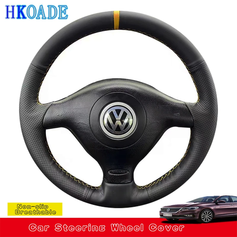 Personalizar protector de volante de cuero de microfibra para Seat Leon MK1 Volkswagen VW Golf 4 IV Passat B5 Variant Polo Skoda Fabia 1