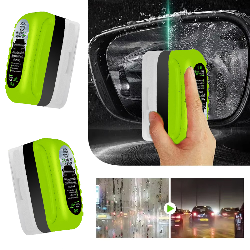 Car glass oil film wiping removal strong detergent, motorcycle front windshield cleaning, rearview mirror coating cleaning brush