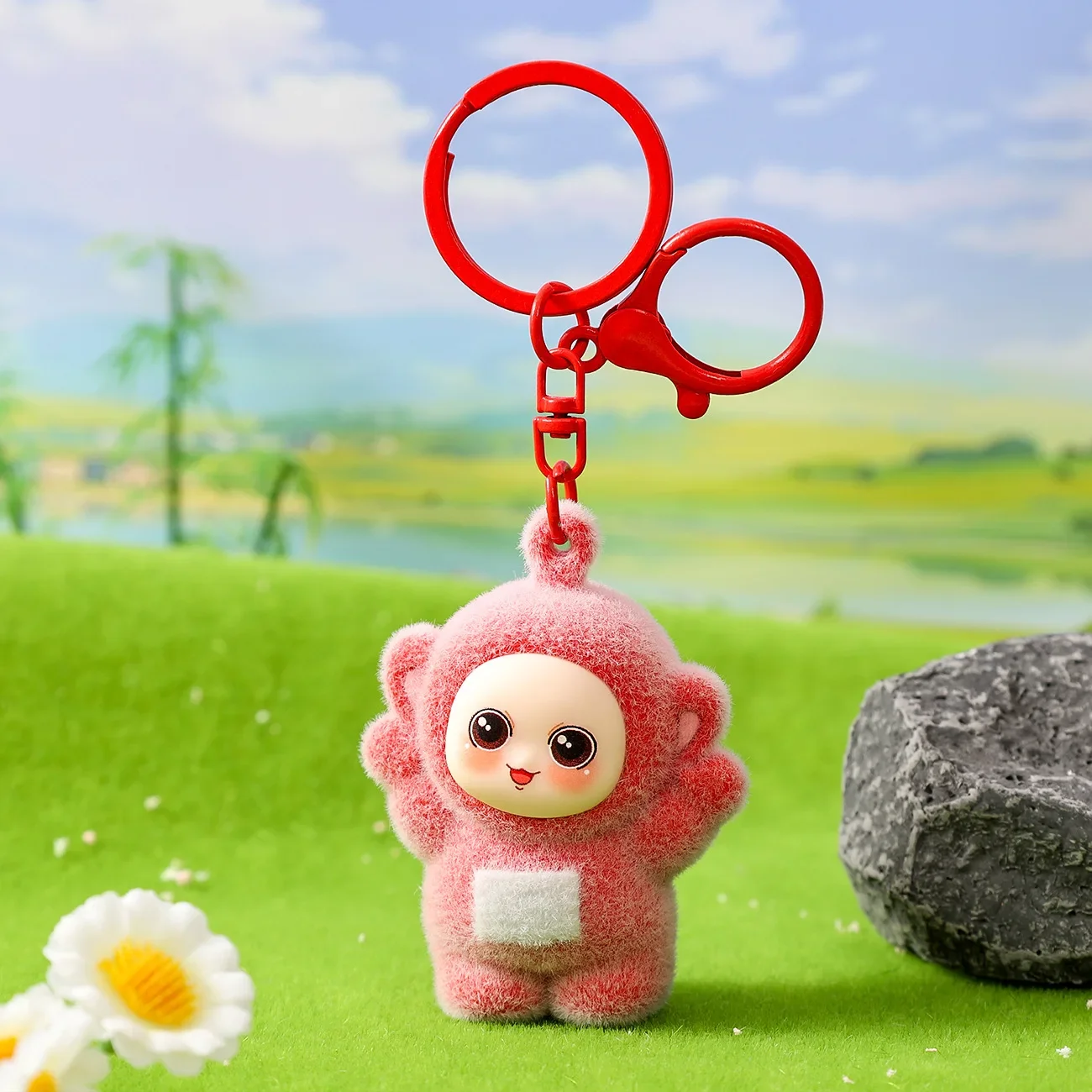 Llaveros de dibujos animados de la serie Baby de cuatro colores, colgantes pequeños, regalos de moda para niños, muñecas lindas, mochilas escolares y colgantes para parejas