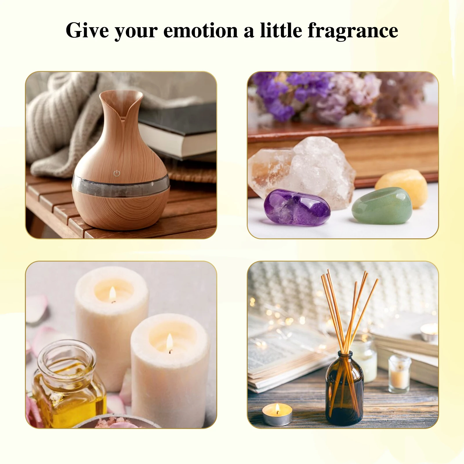 EUQEE Lavender Eucalyptus Peppermint Tea Tree Sweet Orange Lemongrass Essential Oils for Humidifier Aromatic Diffusers 6pcs/set