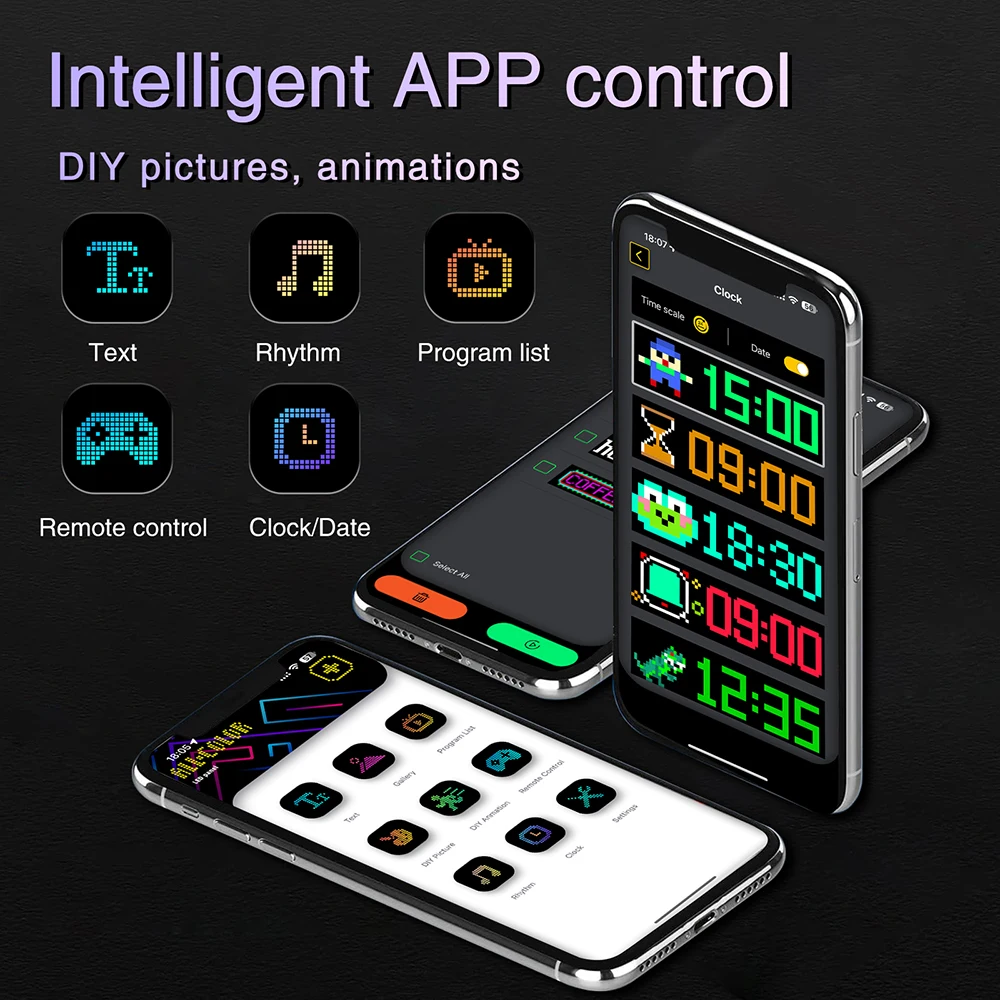 LED-Matrix-Pixel, flexibles Panel, LED-Schild, Display, USB, für Autofenster, hell, programmierbar, Bluetooth, App-Steuerung, Logo-Licht