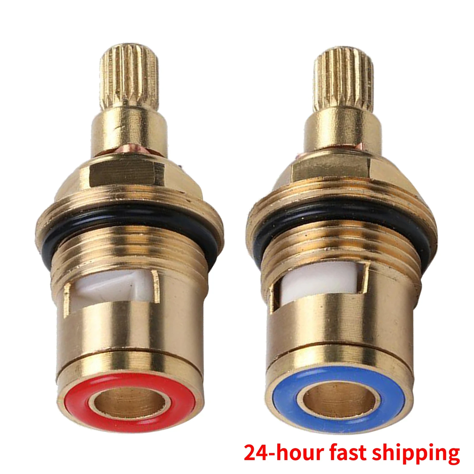1/2pc universal substituição válvulas de torneira de bronze cartucho de disco cerâmico válvula de torneira interna para banheiro, no sentido horário ou anti-horário