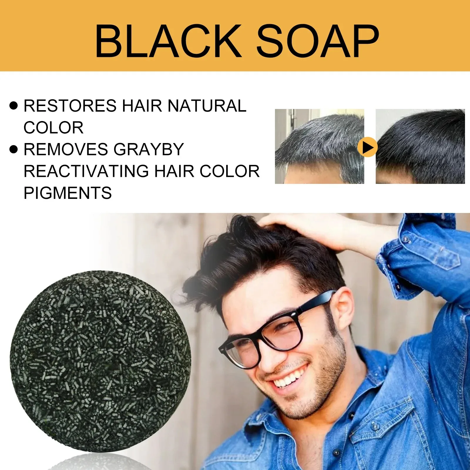Haarshampoo Zeep Polygonum Multiflorum Zwarte Zeep Wit Haar Reparatie Zeep Haarverzorging Set Voedende Anti Roos Haarverf Zeep