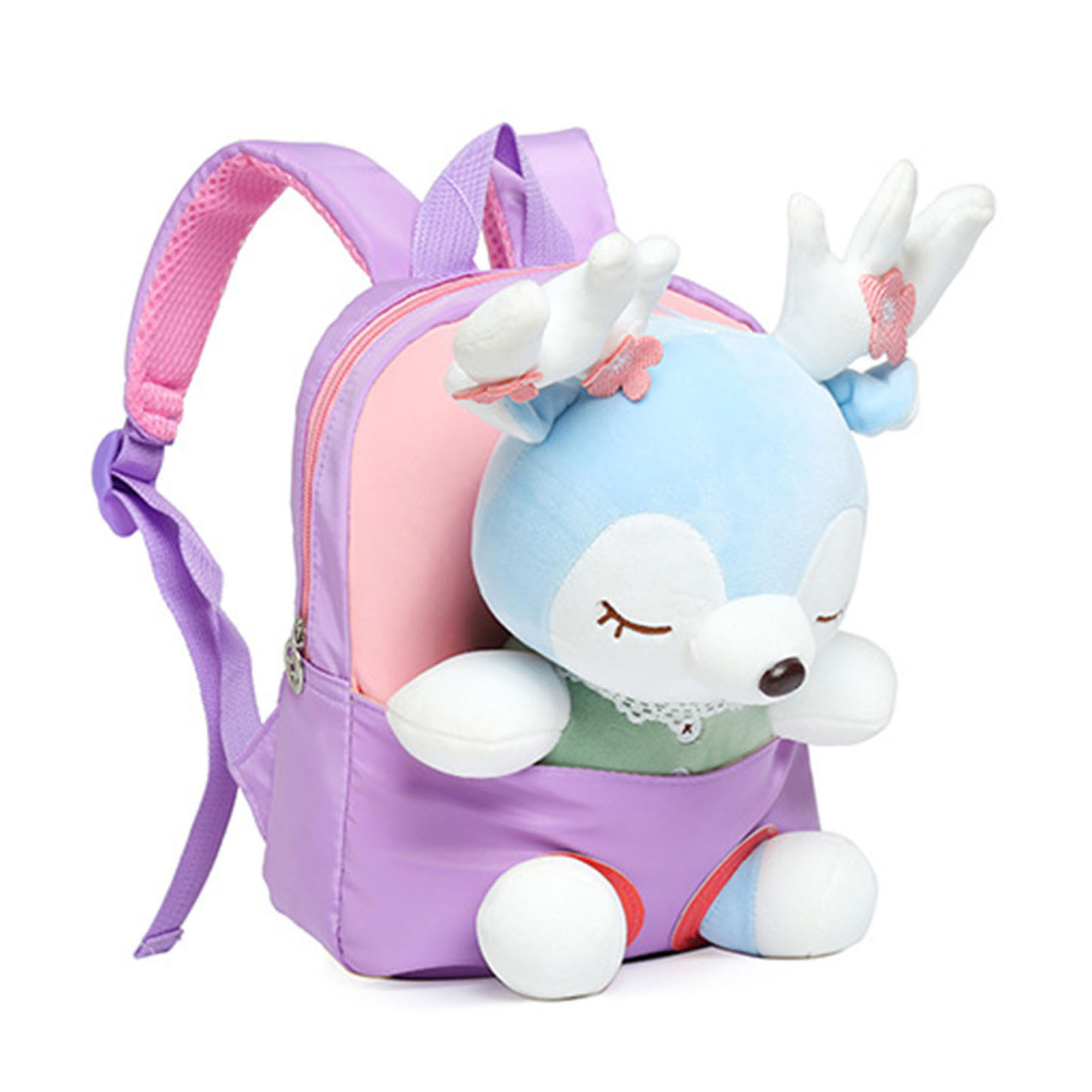 Kinder rucksack für Jungen Mädchen wasserdicht süß Cartoon Split Elch Bücher tasche lila/hellgrau/rosa/rosarot/Wassermelone