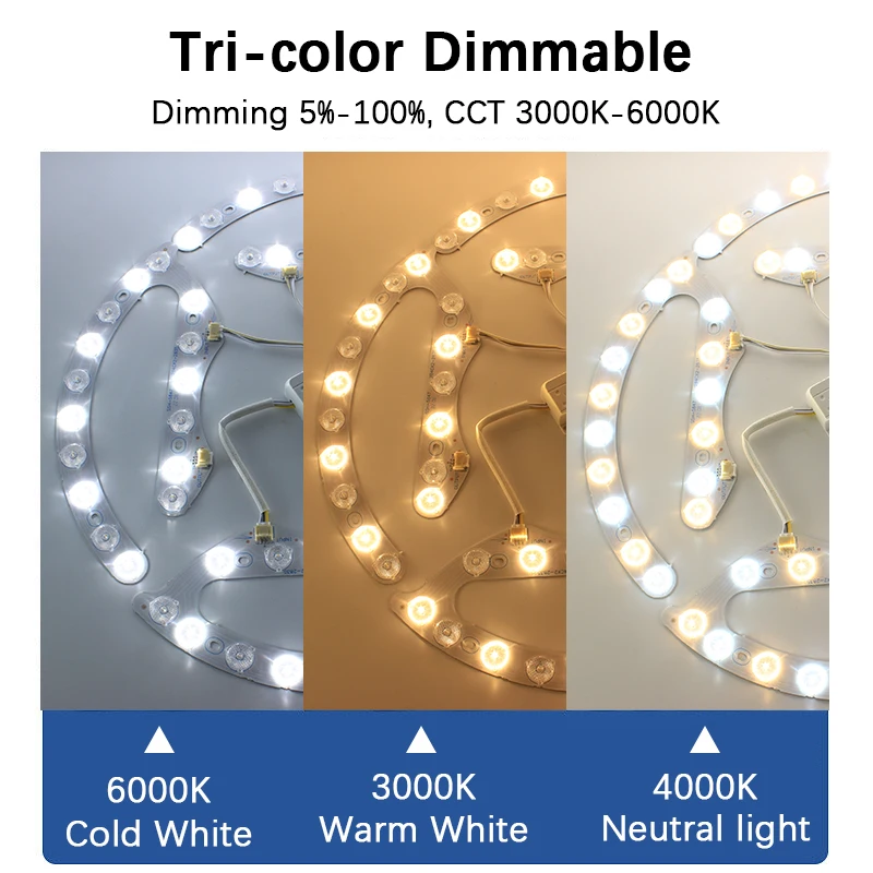 Led Module For Ceiling Lights Dimming 220V Replacement  Led Light Panel 72W 96W Energy Saving Module Lamp For Ceiling Fan Lamps