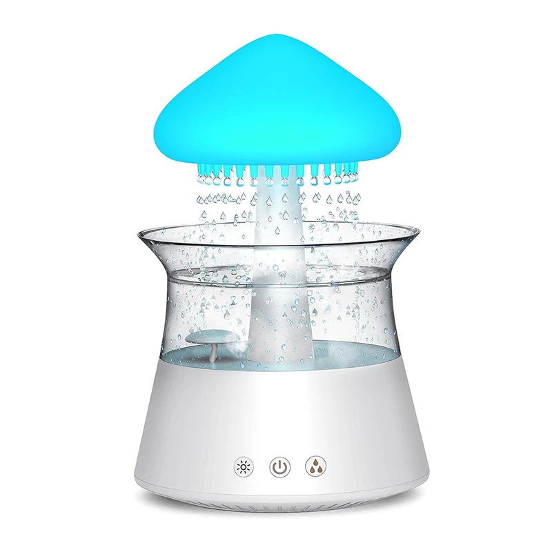 Rain Cloud Electric Air Humidifier 300ml Aroma Diffuser Zen ฝนหยดน้ําที่มีสีสัน Night Light Humidifier สําหรับของขวัญบ้าน