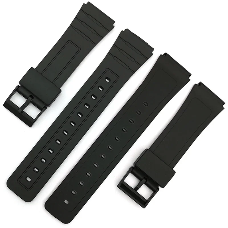 Correa de goma de silicona de 18mm y 20mm para reloj Casio W800H W800H A158/168 AE1200/1300 para pulsera SGW400 F91W F84 F105/108