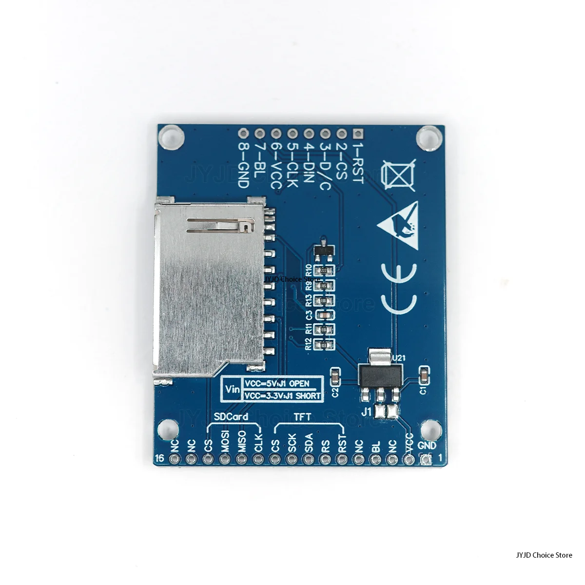 1.8인치 시리얼 SPI TFT LCD 모듈 128x160 디스플레이 PCB 어댑터 IC 도트 매트릭스 3.3V 5V IO 인터페이스 Arduino 호환