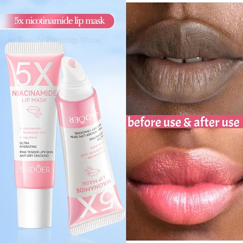 Rimuovere il balsamo per le labbra scuro Schiarente Maschera alla melanina Lucido Esfoliante Labbra Trattamento rosa Ridurre le linee delle labbra Migliora la secchezza Idratante