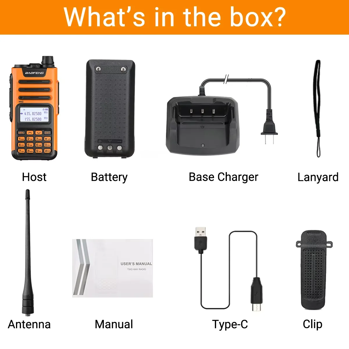 BaoFeng M-13 Pro V2 Walkie Talkie Air Band Wireless Copy Frequency Type-C Charger Long Range High Power UV13 K5Ham Two Way Radio