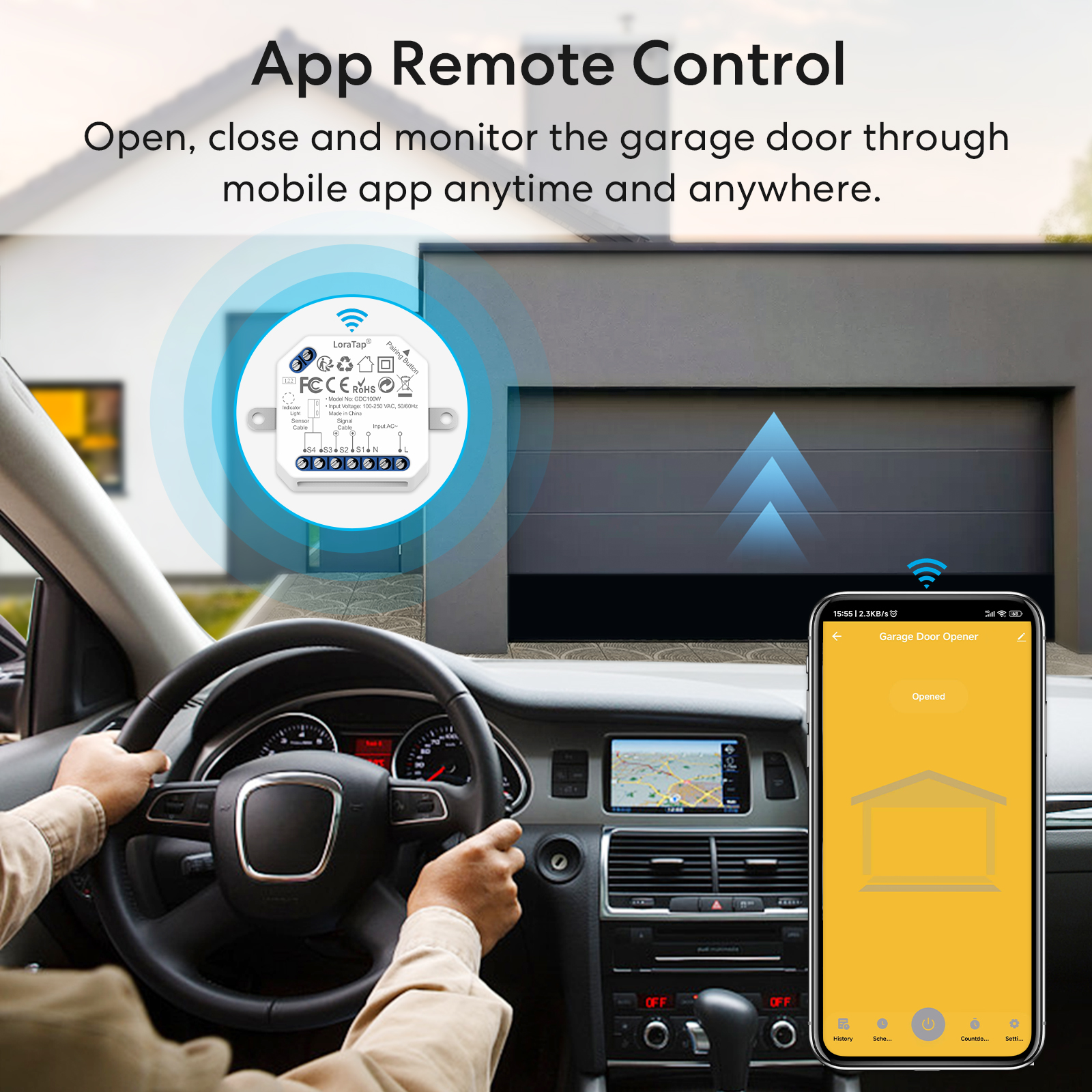 Loratap tuya vida inteligente abridor de porta da garagem controlador interruptores contato seco sistema alarme segurança trabalho google assistente alexa