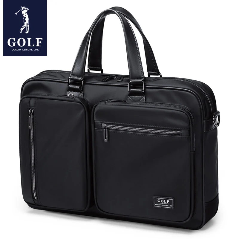 GOLF Men's Business Briefcase Large Capacity Handheld Handbag Multi functional Business Travel Bag Single Shoulder Crossbody