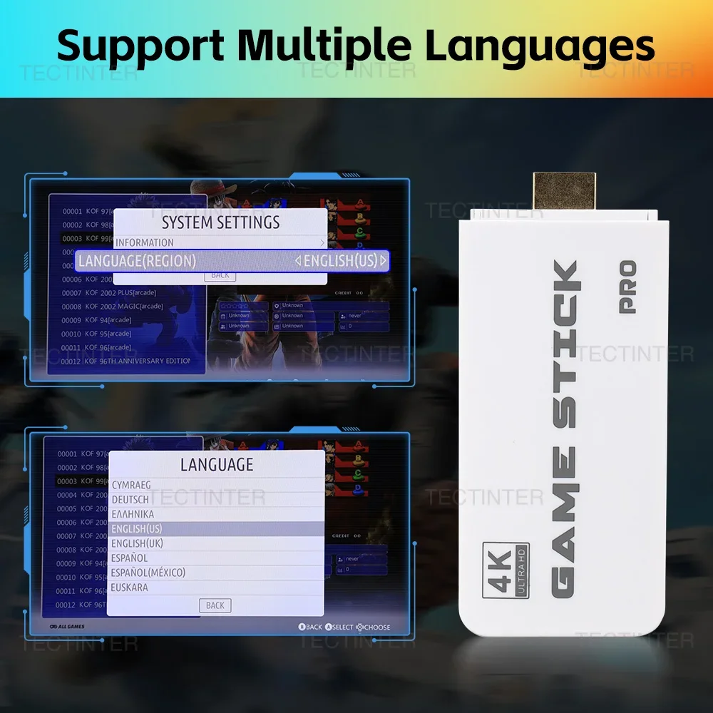 M15 4K Game Stick TV Video Game Console 64G Ingebouwde 20000 Games Retro Handheld Game Player met Draadloze Gamepad Controller
