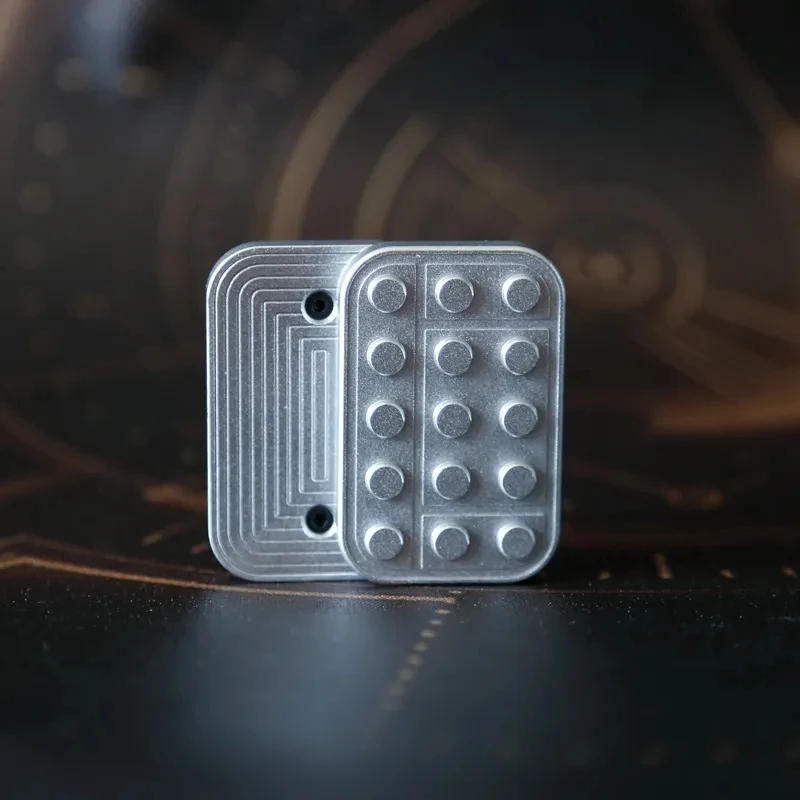 โลหะ EDC Fidget Slider แม่เหล็กอิฐบล็อก Push Slider Haptic Slider Antistres Fidget ของเล่นผู้ใหญ่ความเครียดบรรเทาของเล่น ADHD ออทิสติก