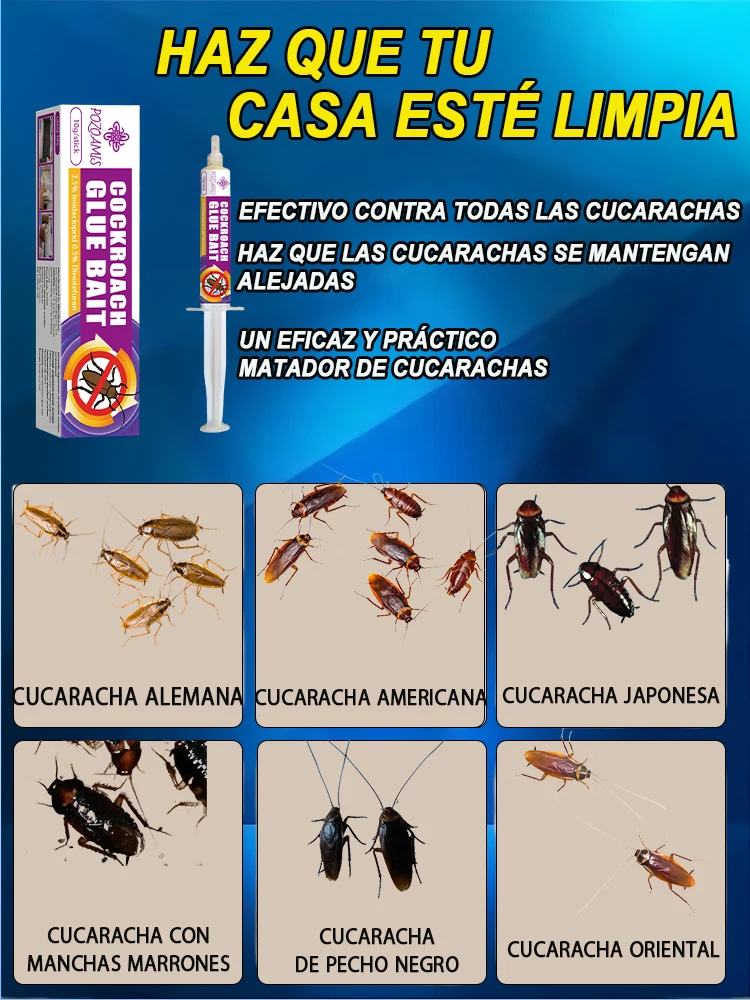 La fórmula única mata las cucarachas silenciosamente y comienza la pesadilla de las cucarachas.