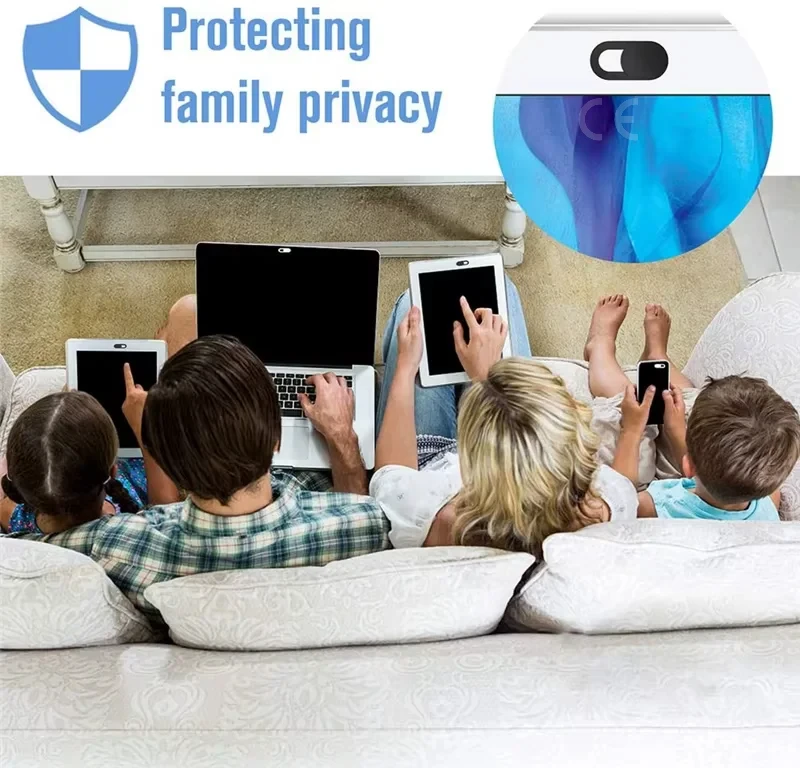 3 Stück schwarze Kunststoff-Webcam-Abdeckung, Anti-Hacker-Auslöser, Sichtschutz, Schiebe-Auslöser-Schild für Smartphone, Laptop, Desktop-Kamera