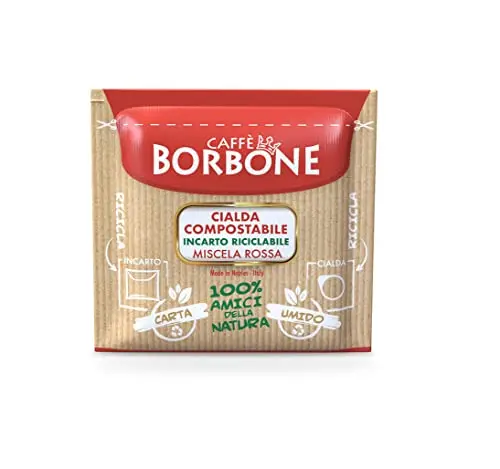 Gaufre compostable à café Borbone, mélange rouge-150 dosettes-système ESE