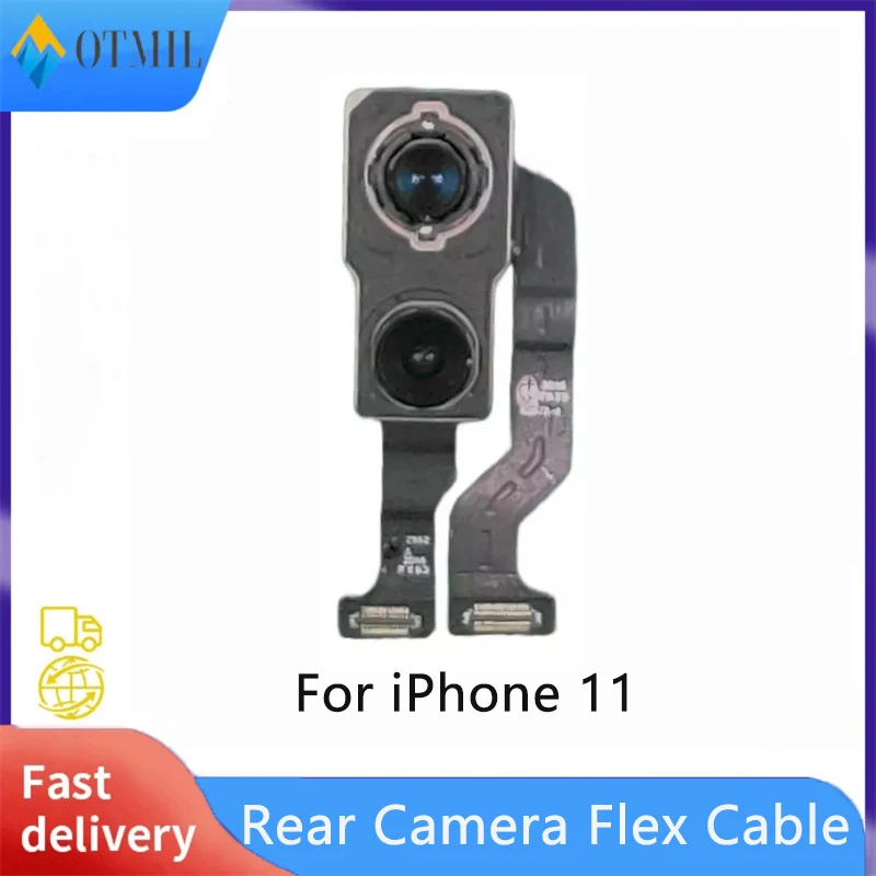 กล้องด้านหลังสำหรับ iPhone 11กล้องหลังเลนส์หลักด้านหลังกล้องสายเฟล็กซ์กล้องอะไหล่โทรศัพท์มือถือ iPhone 11 100% ทดสอบแล้ว