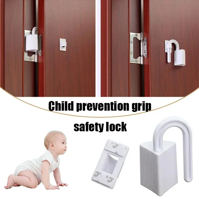 Tope de puerta de seguridad para bebé, cerradura de puerta con bisagra, antipellizcos, Protector de dedos para niños, antiagarre